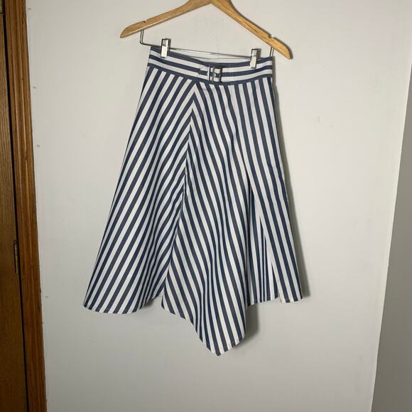 Womens Anthropologie Maeve Sea Stripe Skirt Blue & White, Size 2 EUC! - Picture 5 of 5